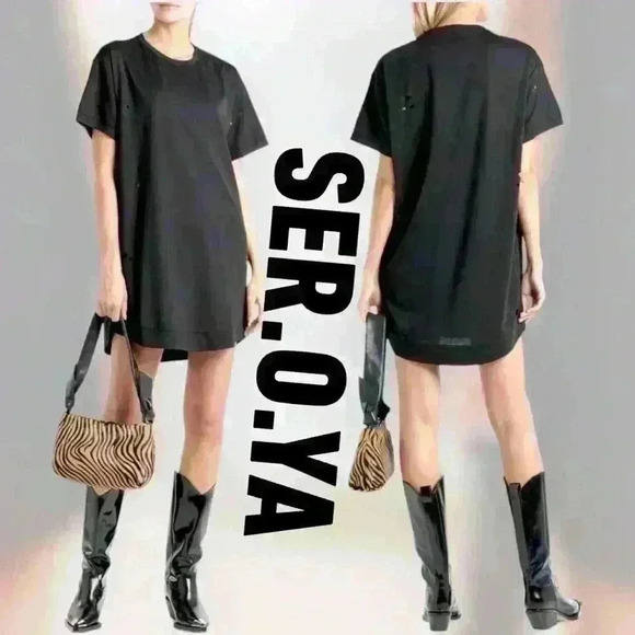 NWT - SER.O.YA Jonas Distressed Mini T-Shirt - Picture 2 of 15